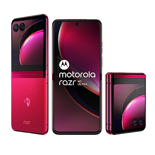Motorola razr 40 Ultra (Viva Magenta, 8GB RAM, 256GB Storage) | 3.6″ External AMOLED Display | 6.9″ AMOLED 165Hz Display | 32MP Selfie Camera |30W TurboPower Charging | Android 13