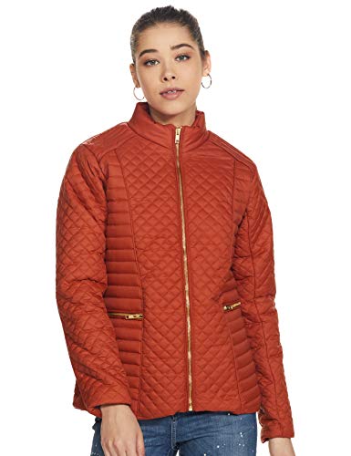 Amazon Brand – Eden & Ivy Women’s Jacket Quilted Jacket Brown Rust Xs