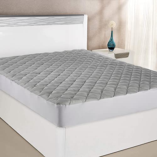 Amazon Brand – Solimo 500 GSM Mattress Topper 78″x72″ – King Size, Grey