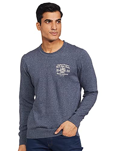 U.S. POLO ASSN. Men’s Cotton Turtle Neck Hooded Sweatshirt (USSWS0201_Red_M)