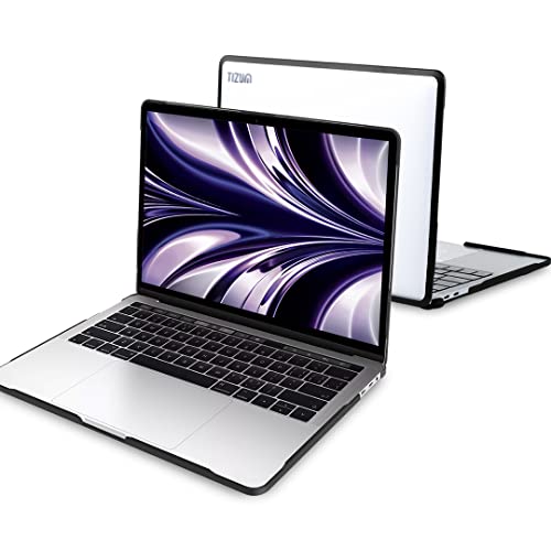 Tizum Laptop Bumper Case for MacBook Pro 13″ M2 2022, M1 2020, All MacBook Pro 13″ 2016-2020 with Touch ID, Anti-Slip Transparent Cover Full Body Protection, Matte Finish, Easy Port Access, Air Vents