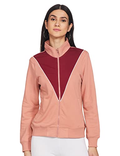 Amazon Brand – Symbol Women’s Cottonblend High Neck & Crew Neck Sweatshirts (SYM AW20SW03_Murky Pink_S_Murky Pink_S)