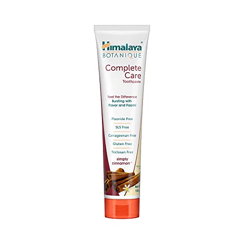 Himalaya Botanique Complete Care Toothpaste – Simply Cinnamon | Free from Fluoride & SLS | For Fresh Breath and Clean Mouth | 150g