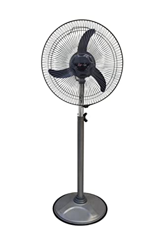 DIGISMART Mark-2 High Speed 2400 RPM Bullet Fan/Pedestal Fan with Adjustable Height with X-Flow Technology 1 Year Warranty (BULLET GRAY)