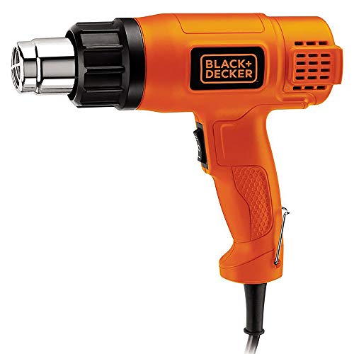 BLACK+DECKER KX1800 1800W 230V Corded Electric 2-Speed Heat Gun with Dual Temperature Control for Drying Paint Coats, Remelting Adhesives & Shrink Wrapping, 1 Year Warranty, ORANGE & BLACK