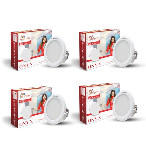 Murphy 5-Watts Trimless Round LED Panel Ceiling Light (Cool White, Pack of 4)