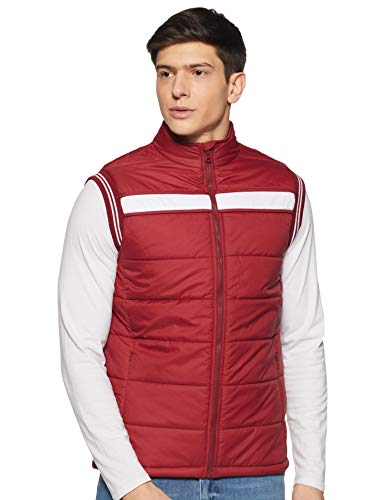 Amazon Brand – House & Shields Men’s Gilet (AW20-QSL-HS-16_Maroon_M