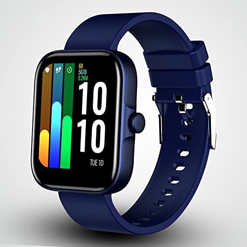 Gionee STYLFIT GSW10 Pro: 1.7” IPS Display Smart Watch with a Functional Encoder | 5ATM | SpO2, HR & Sleep Monitoring | 150+ Watch Faces (Sapphire Blue)