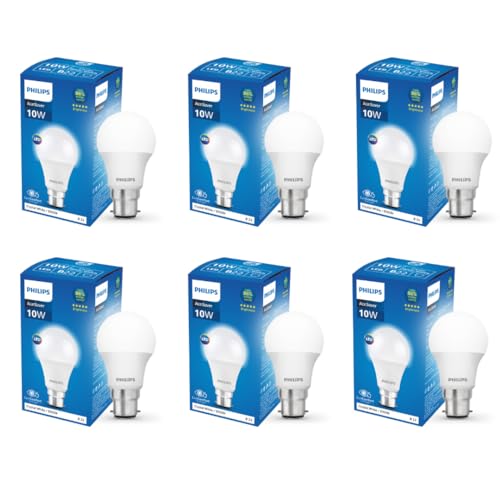 Philips Ace Saver 10W B22 LED Bulb,900lm, Cool Day Light, Pack of 6