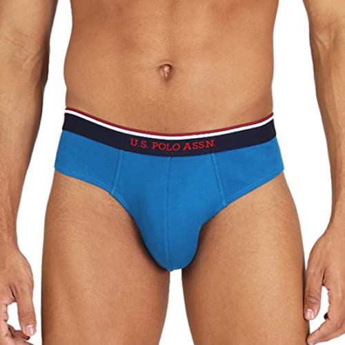 U.S. POLO ASSN. Mid Rise Solid I666 Cotton Briefs – Pack of 1 (Seaport XL)