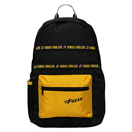 F Gear Inherent Black Yellow 22 Ltrs Casual Backpack (3400), one size