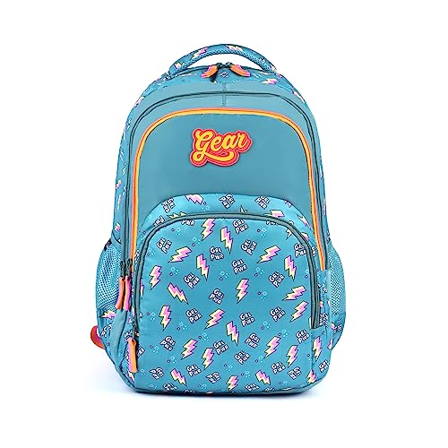 Gear Frosted 40L Large Water Resistant School Bag/Casual Backpack/Daypack/Travel Backpack/Kids Bag/College Bag for Boys/Girls/Men/Women (Blue-Pink)