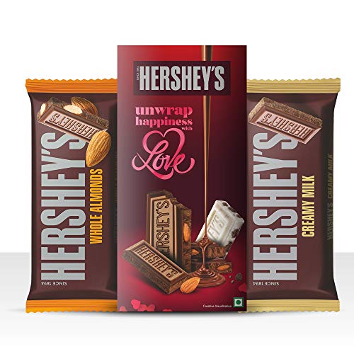 Hershey’s Bar Whole Almond & Creamy Milk Chocolate, 100 gm (Pack of 2)