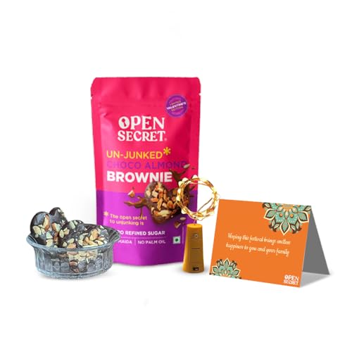 Open Secret Diwali Gift Box | Healthy Snacks I 3 Item Gift Combo – Premium Gift Hamper I Gourmet Gift I Birthday Gift I Gifts for Men I Diwali Gift Hamper I Diwali Gift For Employees