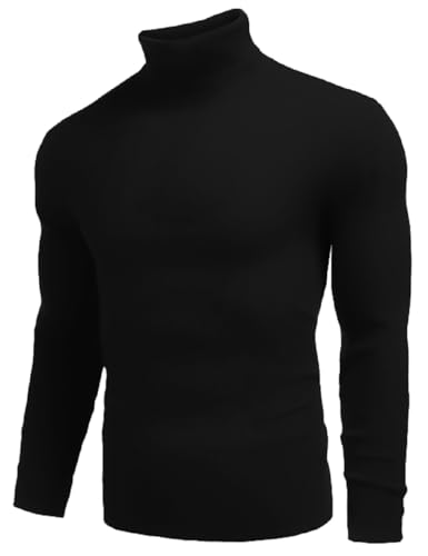 LEOTUDE Men’s Regular Fit Full Sleeve T-Shirt(Blak_L)