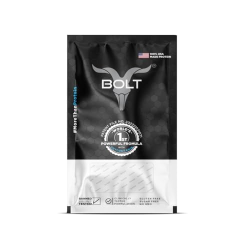 BOLT 100% Whey Protein Powder|25g Protein Per Serving |With Superfood PHYCOCYANIN|USA Formulation & Origin|Muscle Building|Bone Strength, Immunity, Healthy Skin, Hair & Nails|33g (01 Serving)|Chocolate