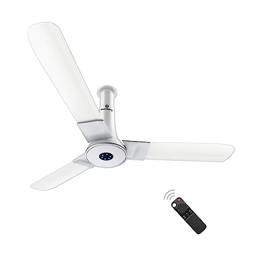 atomberg Studio+ 1200mm BLDC Motor 5 Star Rated Designer Ceiling Fans with Remote Control | Upto 65% Energy Saving, High Air Delivery and LED Indicators | 2+1 Year Warranty (Marble White)