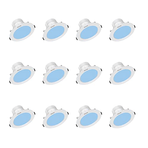 Polycab 5 Watt LED Down Light Scintillate Integral Slim Round Smart Panel Offers Bright Lumination Long Lifespan No Harmful Radiation (Blue, 12 PCS, Cut Out: 3.14 inches)