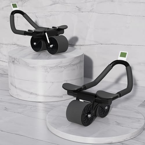 Lifelong Ab Roller with Timer, Mobile Holder & Knee Pad|Core Trainer Plank Exercise Wheels for Home Gym Fitness|Abdominal Exercise Fitness For Men & Women|Fitness Equipment for Workout (LLAR03, Black)