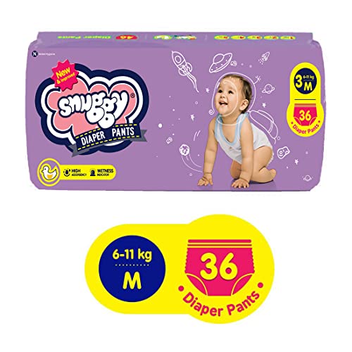 Snuggy Baby Diaper Pants Medium 36 Count (Pack of 1)