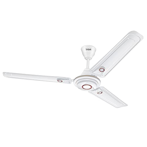 Hindware Smart Appliances Caeli White Star rated ceiling Fan 1200MM 425 RPM Energy Efficient High Air Delivery Fan for Home and office comes with 52 W copper motor and aerodynamic blades