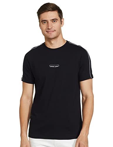Amazon Brand – Arthur Harvey Men’s Regular (AH T-Shirts 11_Black & White S)