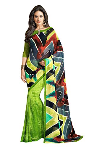 Vaamsi Faux Georgette Saree (Jstraga1012_Green)