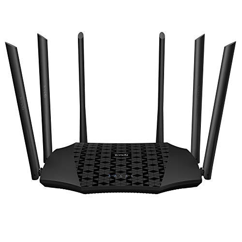Tenda AC21 2100Mbps Dual Band Gigabit Wireless Router, MU-MIMO, Easy Setup, Supports Guest Network, Parental Control, Client Filter, IPv6 (Black, Not a Modem)