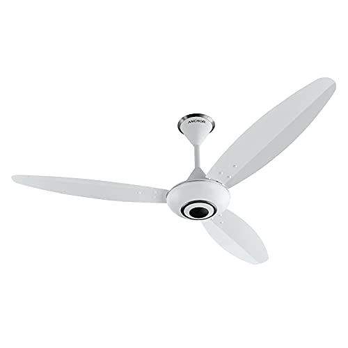 Anchor by Panasonic Eco Breeze High Speed Energy Efficient Bldc Ceiling Fan With Remote 3 Blade Ceiling Fan 5 Star Rated 1200Mm (48 Inch) Ceiling Fan (2 Yrs Warranty) (Matt White, 14143Mwh)