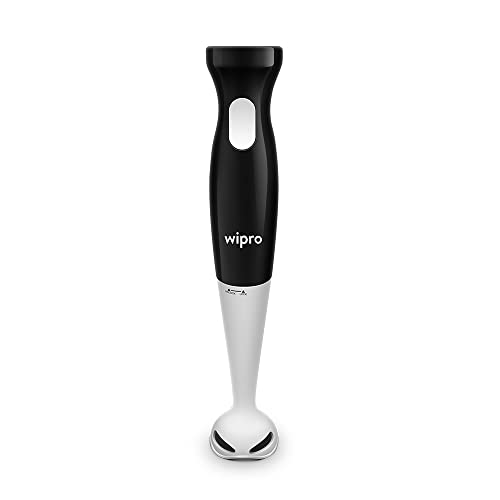 Wipro FB101 Hand Blender 300 Watt(Plastic Stem) with DC Motor| Low noise & Super Fast operation|Two in one blade-Churn, Whip,Blend &Whisk|Sleek & Ergonomic|Hanging Hook