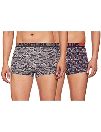 Rupa Men’s Cotton Trunks (Color & Print May Vary) (Pack of 2) (FL.MINI FR.OP.PRN TRNK 2P_Assorted_90_Assorted_90 CM)