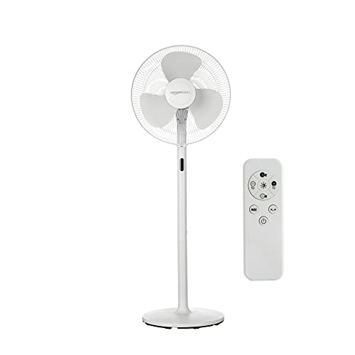 Amazon Basics 400 mm 2-in-1 BLDC Pedestal Fan with Remote Control and 26 Speed Fuctions | 5 star rated with efficient Copper Motor | White