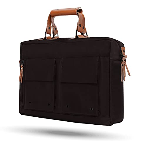 AirCase Office Sling Messenger Bag fits Upto 15.6″ Laptop/MacBook, Detachable Shoulder Strap, Waterproof, Shockproof, Spacious Pockets for Office/Travel,Brown, 6 Months Warranty