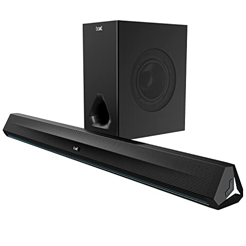 GOVO GOSURROUND 945 | 120W Soundbar, 5.1 Channel Home Theatre with 5.25″ subwoofer, Dual Rear Satellites, AUX, USB & Bluetooth, 3 Equalizer Modes, Stylish Remote & LED Display (Platinum Black)