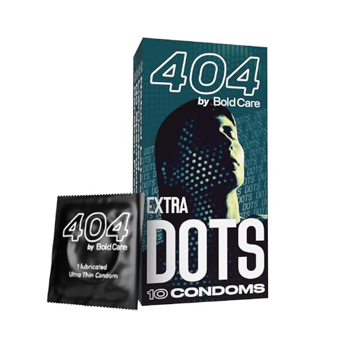 Bold Care 404 Extra Dots Condoms for Men – Elevate Pleasure with Every Touch – 10 Condoms (Pack of 1)