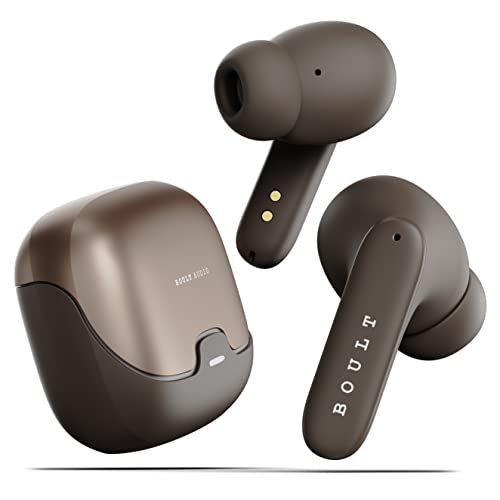 Boult Audio Z40 True Wireless in Ear Earbuds with 60H Playtime, Zen™ ENC Mic, Low Latency Gaming, Type-C Fast Charging, Made in India, 10mm Rich Bass Drivers, IPX5, Bluetooth 5.3 Ear Buds TWS (Brown)