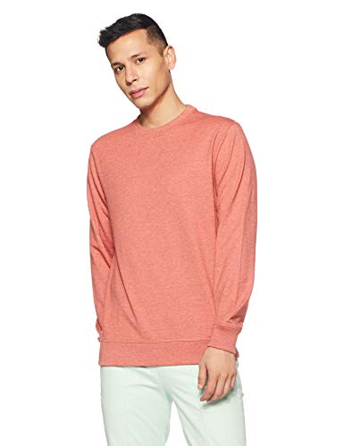 Amazon Brand – Symbol Men’s Cotton Blend Round Neck Sweatshirt (AW18MNSSW01C_Copper Brown_X-Large_Copper Brown_XL)