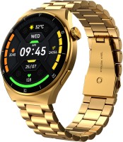 beatXP Vega X 1.43” AMOLED Display with BT Calling, Metal Body,Wireless Charging, IP68 Smartwatch(Gold Strap, Free Size)