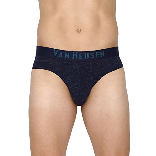 Van Heusen Men Briefs – Cotton Elastane – Superior Comfort, Soft Touch, Textured_20007_Navy_XL