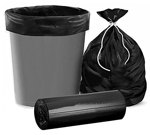 Kuber Industries 30 Biodegradable Garbage Bags Medium|Plastic Dustbin Bags|Trash Bags For Kitchen, Office, Warehouse, Pantry or Washroom 7 LTR (Black)