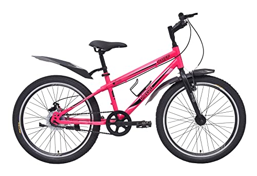 playR BFF 24 Inch Cycle – Single Speed – Rigid – Front V Brake Rear Disc Brake – Fluorescent Pink