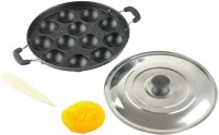 Kreme Kreme Deluxe Nonstick Appam Maker Pan NA Pan 24 cm diameter with Lid 1 L capacity(Aluminium, Non-stick)
