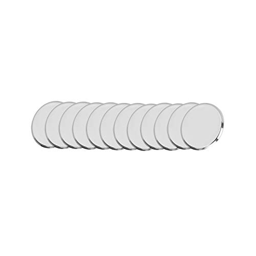 Sorabh RP 8 Stainless Steel Rajbhog Round Plate/Thali 24 g (Plain, Set of 12), Silver