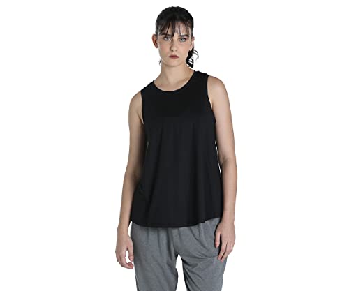 Puma Women’s Solid Regular Fit T-Shirt (52243301_Black L)
