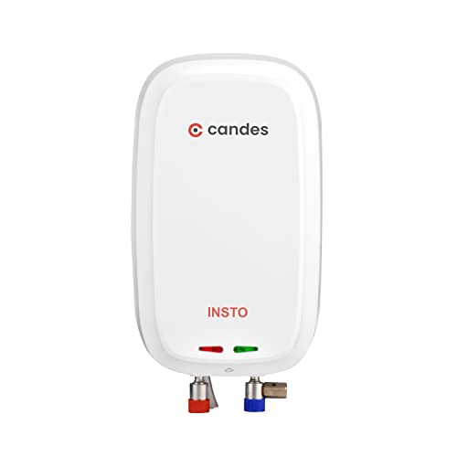 Candes Geyser 3 Litre | 2 Years Warranty | Water Heater For Home, Water Heater, Instant Geyser, Instant Water Heater, Water Geyser, Heater For Water Heating, Electric Geyser, 3000 W – Insto (White)