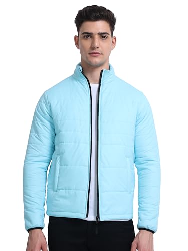 Scott International Men ‘s Quilted Puffer Jacket – Lightweight, Water Repellant, Elastic Cuffs, Zipped Pockets, Casual Winter Jacket – Stylish Outerwear for Men (SS23-TWRAP-JKT-SBU-XL, Black, XL)