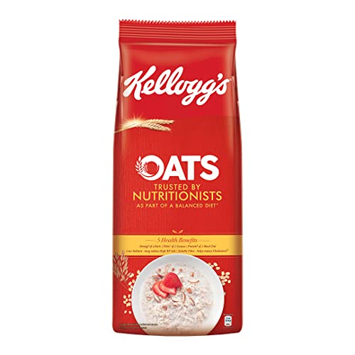Kellogg’s Oats 2kg, Trusted by Nutritionists | Energy of 2 Rotis, Protein of 1 Bowl Dal, Fibre of 1 Guava, High in Protein & Fibre, Low in Sodium | Breakfast Oats