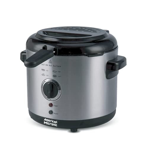 AMERICAN MICRONIC-Imported Electric Deep Fryer (Uses Oil) with thermostat (1.5 Litre)-AMI-DFS-15LDx