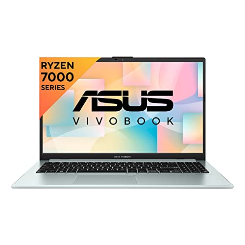 ASUS Vivobook Go 15 (2023), AMD Ryzen 5 7520U, 15.6″ (39.62 cm) FHD, Thin & Light Laptop (16GB/512GB SSD/Windows 11/Office 2021/Alexa Built-in/Green Grey/1.63 kg), E1504FA-NJ543WS
