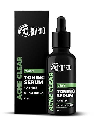 Beardo 2-in-1 Anti Acne Toner + Serum For Men, 30ml | Face Serum For Men
